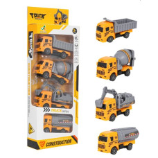 Set vehicule de construcții 4 piese - CONSTRUCTION - 