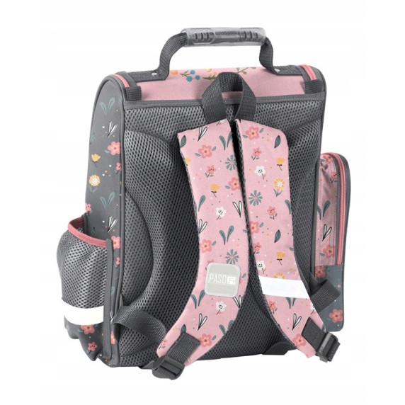 Merevfalú ergonomikus iskolatáska 36x28x15 cm PASO Panda +