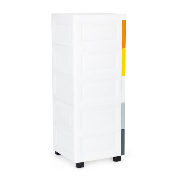 Regál na kolieskach s 5 košíkmi ModernHome