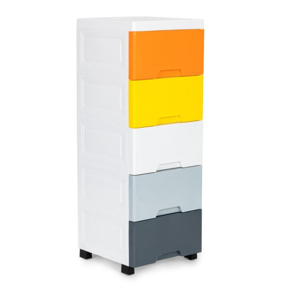 Regál na kolieskach s 5 košíkmi ModernHome