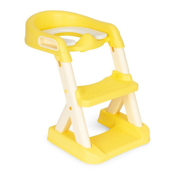 Gyerek WC szűkítő fellépő lépcsős Ecotoys - sárga