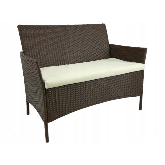 Rattan kertibútor szett AGA MR4258-LIGHTBROWN - világosbarna