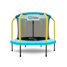 INLEA ULTIMATE Jump Trampolin 150 cm s unutarnjom zaštitnom mrežom – svijetlo plava - 