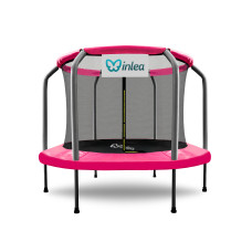 INLEA ULTIMATE Jump Trampolin 150 cm s unutarnjom zaštitnom mrežom – ružičasta - 