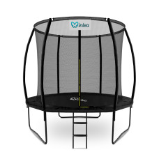 INLEA ULTIMATE Jump Trambulină 250 cm cu plasă de siguranță interioară – negru - 