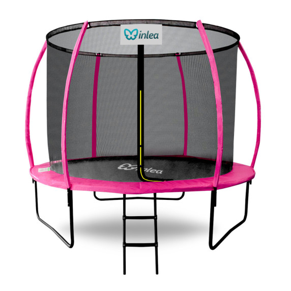 INLEA ULTIMATE Jump Trampolin 250 cm z notranjo zaščitno mrežo – roza