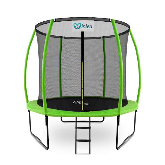 INLEA ULTIMATE Jump Trampolin 250 cm z notranjo zaščitno mrežo – svetlo zelena