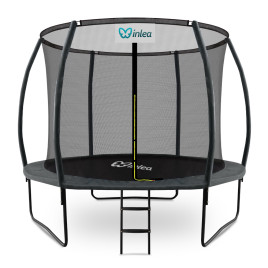 INLEA ULTIMATE Jump Trambulină 305 cm cu plasă de protecție interioară – gri - 
