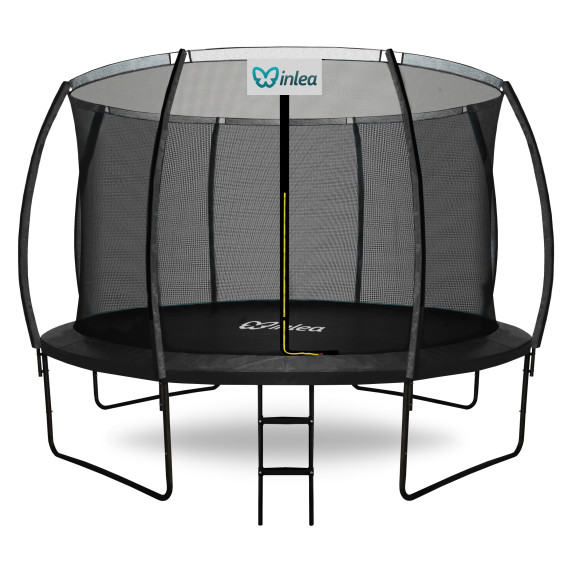 INLEA ULTIMATE Jump Trambulin belső védőhálóval 366 cm - fekete