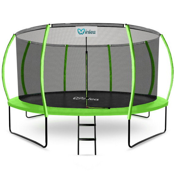 INLEA ULTIMATE Jump Trampolína 430 cm s vnútornou ochrannou sieťou - svetlozelená