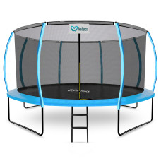 INLEA ULTIMATE Jump Trampolína 430 cm s vnútornou ochrannou sieťou - svetlomodrá - 
