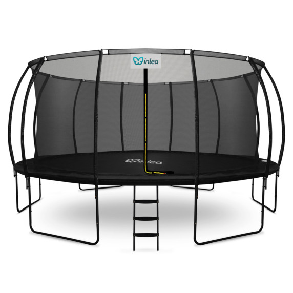 INLEA ULTIMATE Jump Trambulina 500 cm cu plasă de protecție internă - negru