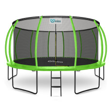 INLEA ULTIMATE Jump Trambulina 500 cm cu plasă de protecție internă - verde deschis - 