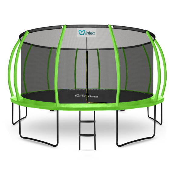 INLEA ULTIMATE Jump Trambulina 500 cm cu plasă de protecție internă - verde deschis