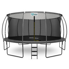 INLEA ULTIMATE Jump Trambulina 500 cm cu plasă de protecție internă - gri - 