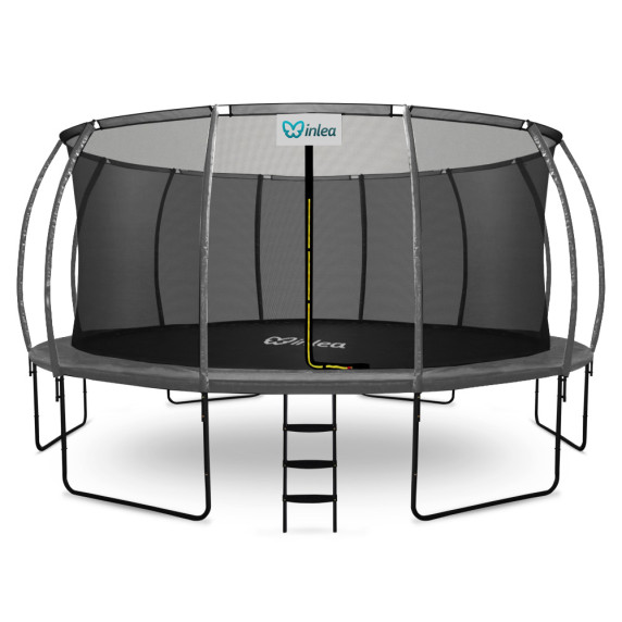 INLEA ULTIMATE Jump Trambulina 500 cm cu plasă de protecție internă - gri
