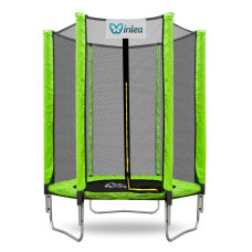 INLEA PREMIUM Jump Trambulin külső védőhálóval 150 cm - világoszöld - 
