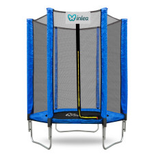 INLEA PREMIUM Jump Trambulin külső védőhálóval 150 cm - kék - 
