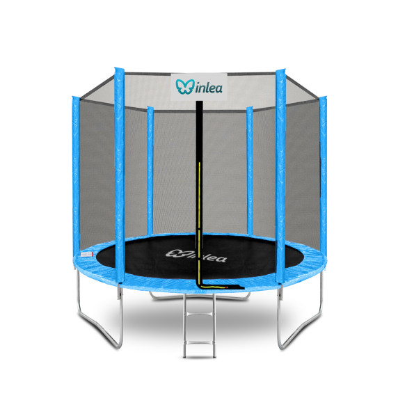 INLEA PREMIUM Jump Trampolína 250 cm s vonkajšou ochrannou sieťou - svetlomodrá