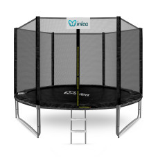 INLEA PREMIUM Jump Trambulină 305 cm cu plasă de siguranță exterioară – negru - 