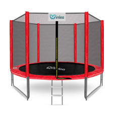 INLEA PREMIUM Jump Trambulin külső védőhálóval 305 cm - piros - 