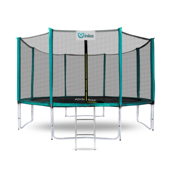 INLEA PREMIUM Jump Trampolin 366 cm z zunanjo zaščitno mrežo - temnozelena