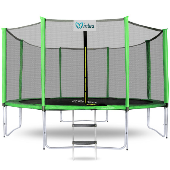INLEA PREMIUM Jump Trampolin 366 cm z zunanjo zaščitno mrežo - svetlozelena