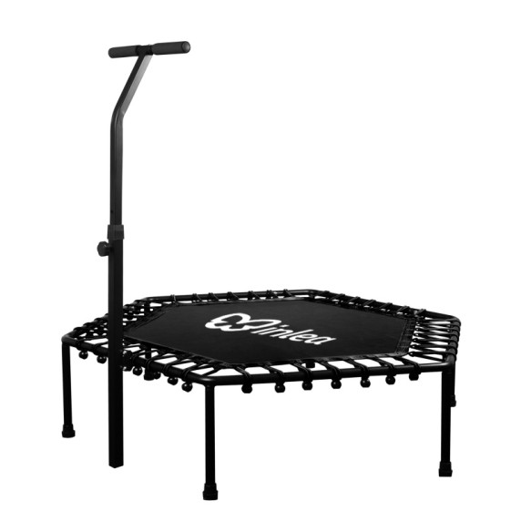 INLEA FITNESS Trambulină 130 cm cu mâner - negru