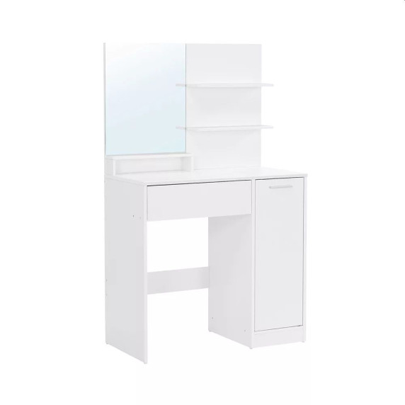 INLEA Toaletný stolík DAPHNE so zrkadlom - biely