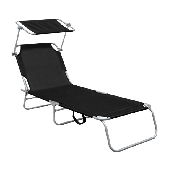 INLEA Kerti napozóágy VELUM - fekete