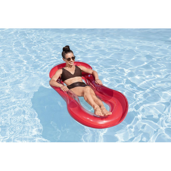 Nafukovací matrac so sieťkou 160 x 84 cm BESTWAY 43103 Hydroluxe lounge - červený