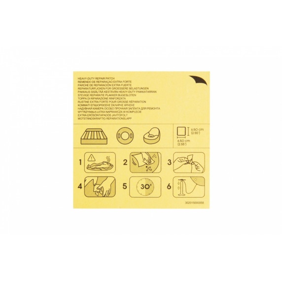 Javítófolt készlet 10 darabos PVC anyaghoz 6,5x6,5 cm BESTWAY 62068