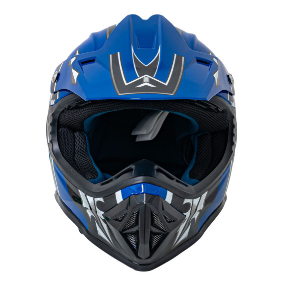 Cască de protecție Enduro pentru motocicletă, mărimea L, culoare albastră.