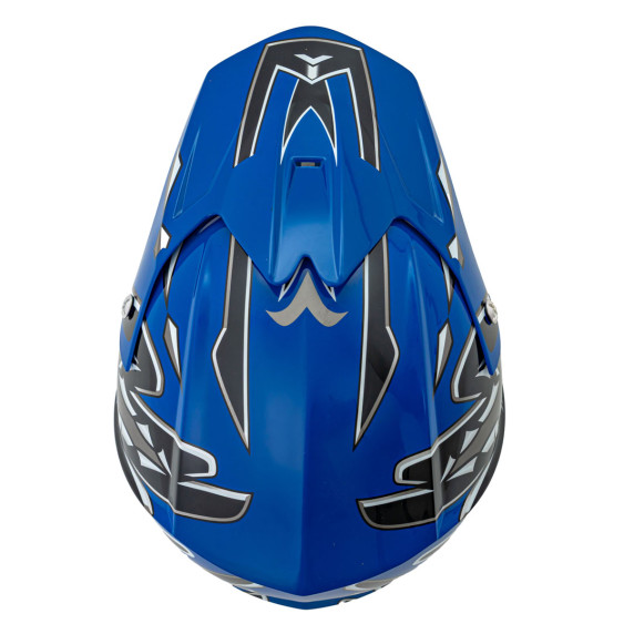 Cască de protecție Enduro pentru motocicletă, mărimea L, culoare albastră.
