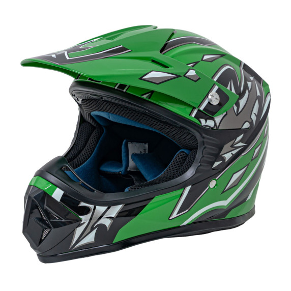 Cască de protecție Enduro pentru motocicletă, mărimea L, culoare verde