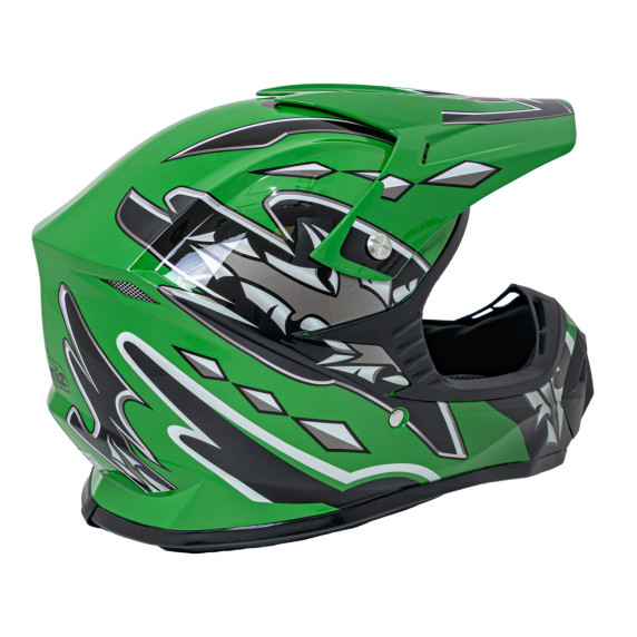 Cască de protecție Enduro pentru motocicletă, mărimea L, culoare verde