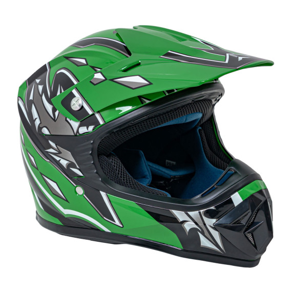 Cască de protecție Enduro pentru motocicletă, mărimea L, culoare verde
