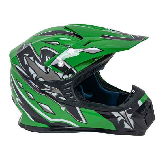 Cască de protecție Enduro pentru motocicletă, mărimea L, culoare verde