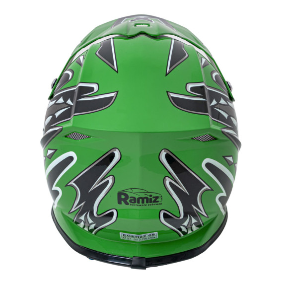 Cască de protecție Enduro pentru motocicletă, mărimea L, culoare verde