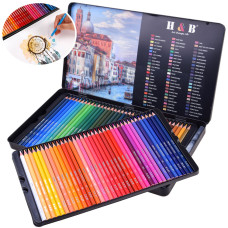 Set creioane acuarelă 72 culori - Inlea4Fun - WATERCOLOR PENCILS - 