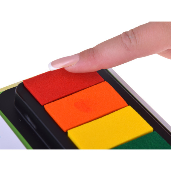 Kreatívna kniha na maľovanie prstami 64 strán 7 farieb GARDEN Fingerprint Activities