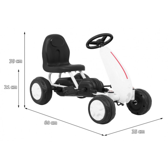 Pedálos Gokart Inlea4Fun - fehér