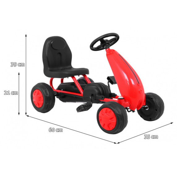 Pedálos Gokart Inlea4Fun - piros