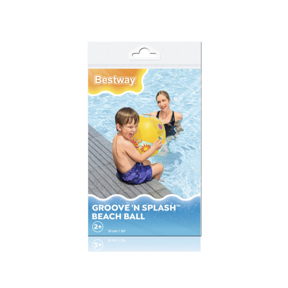 Felfújható strandlabda 51 cm BESTWAY 31036 Groove 'n Splash - sárga