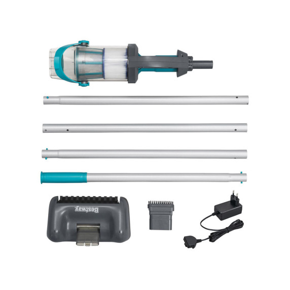 Bestawy Aspirator manual de piscină cu baterie AquaGrip + 2 capete 58946