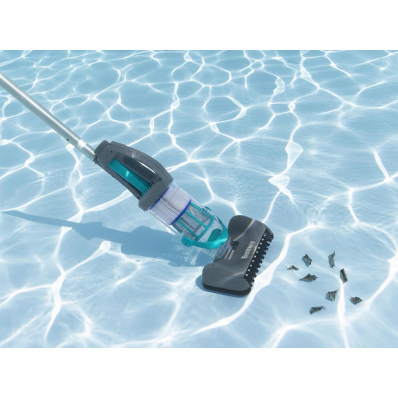 Bestawy Aspirator manual de piscină cu baterie AquaGrip + 2 capete 58946