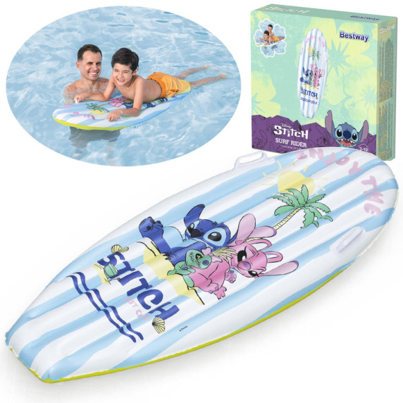 Bestway Saltea gonflabilă de apă DESKA Disney Lilo și Stitch 114 x 46 cm 9104V
