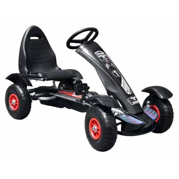 Pedálos Gokart Inlea4Fun Racing XL - Fekete