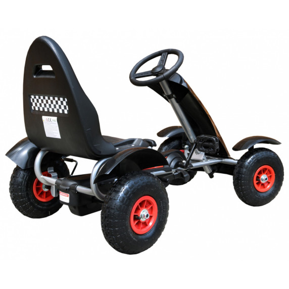 Pedálos Gokart Inlea4Fun Racing XL - Fekete