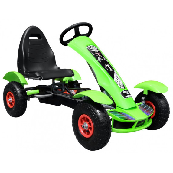 Pedálos Gokart Inlea4Fun Racing XL - Zöld